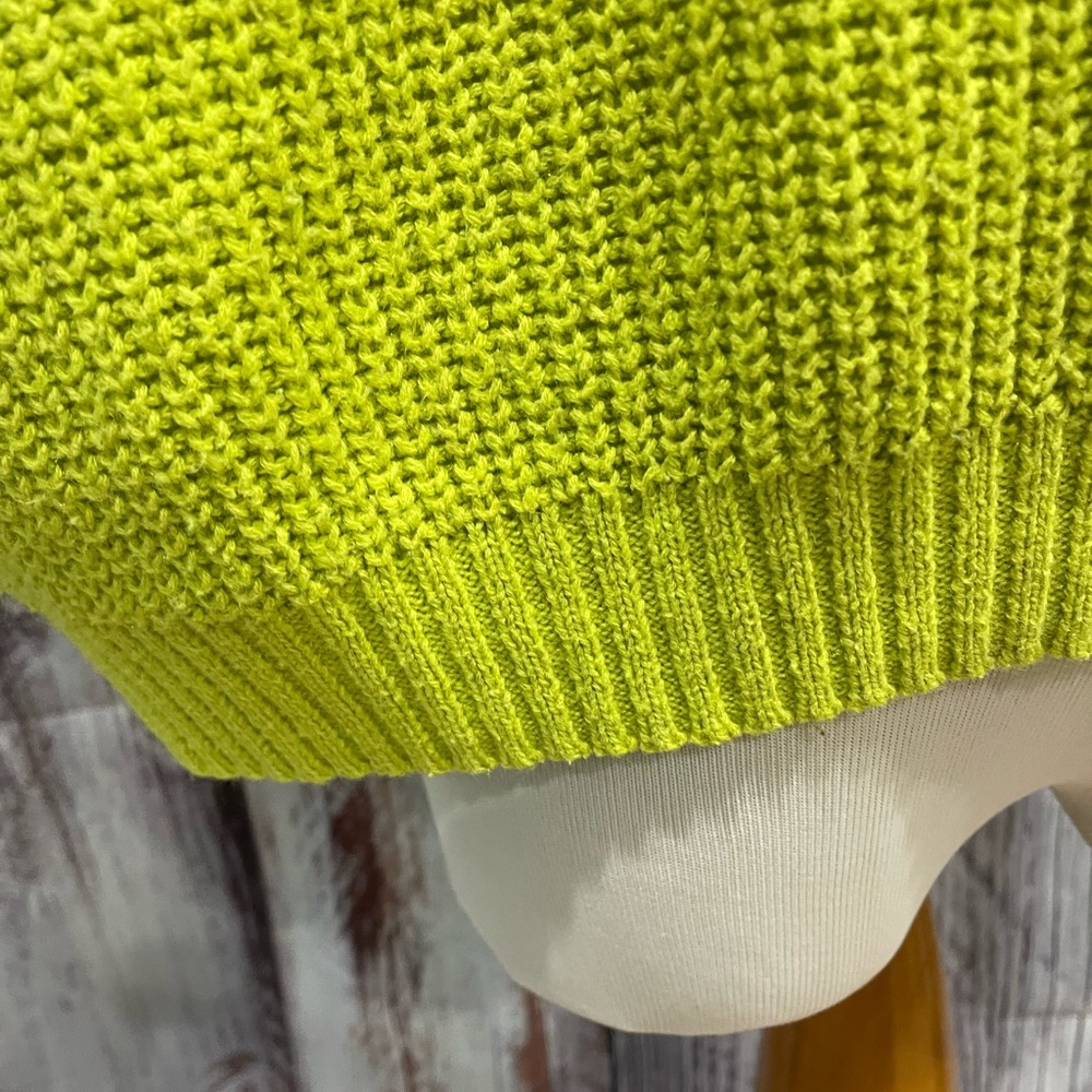 Wild Fable Oversized Slouchy Knit Neon Green Sweater Size XXL  #4036 - Picture 4 of 7